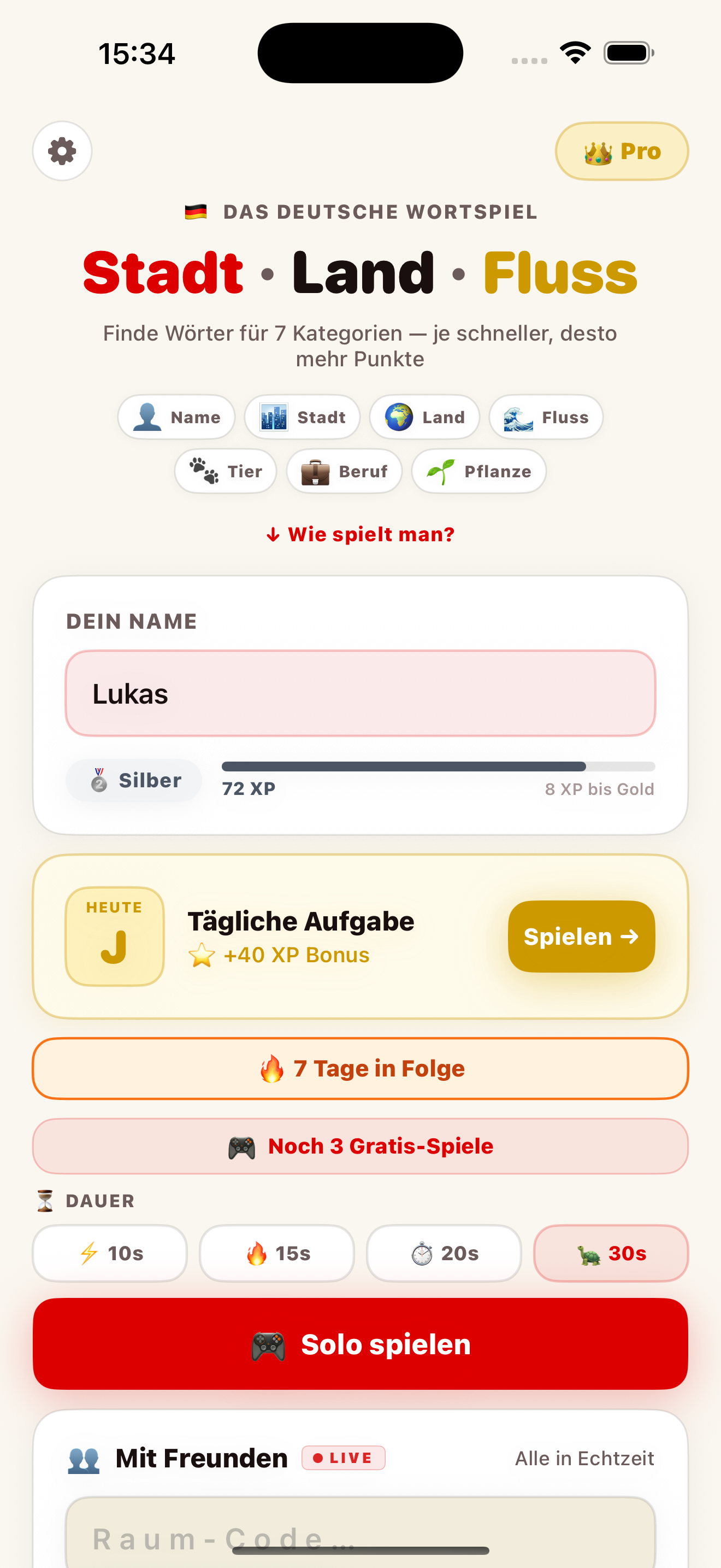 Shtet Qytet ekrani kryesor